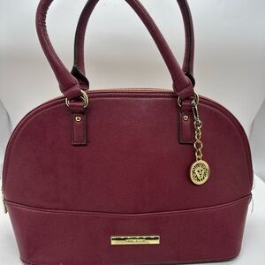 AK Anne Klein Dome Satchel Purse Handbag, missing long straps